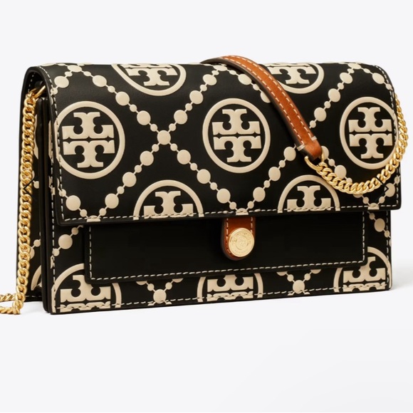 Tory Burch T MONOGRAM CONTRAST EMBOSSED CHAIN WALLET - Picture 3 of 6